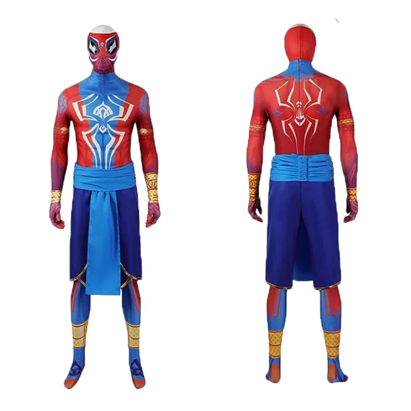 

Across The Universe Pavita Indian Spiderman One-piece Tights Superhero Mask Props Anime Cosplay Costume Christmas Gift
