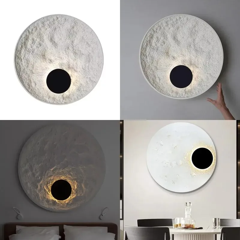 Moon Texture Landscape LED Decorative Painting Modern Nordic Style Interior Decoration