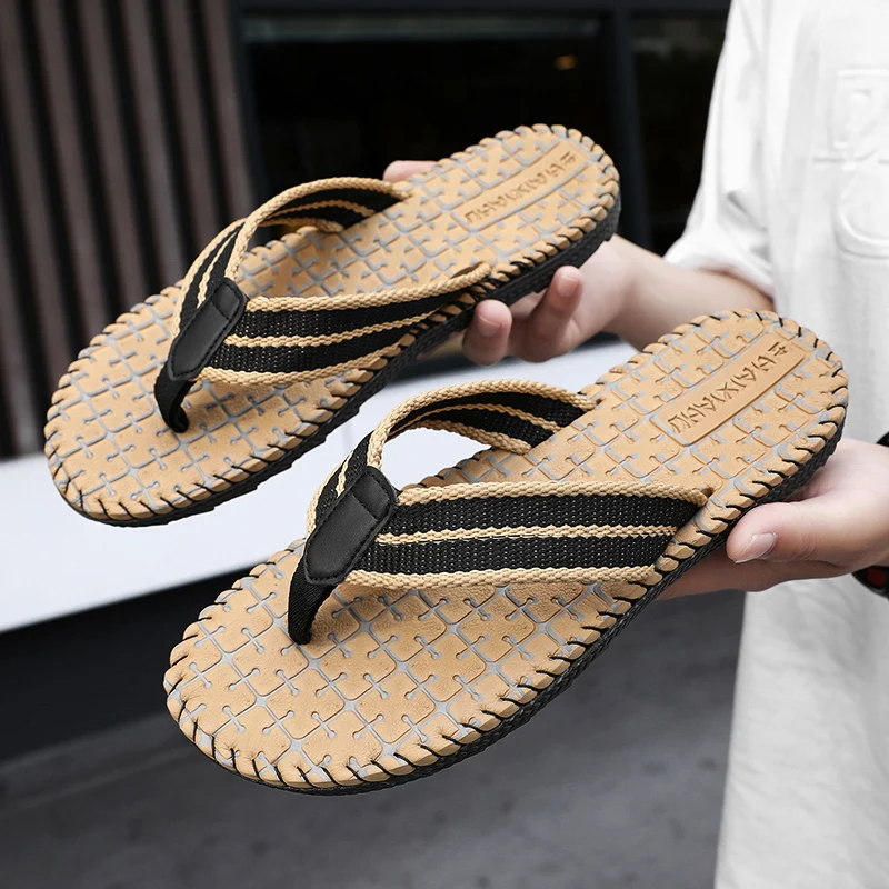 Klapki Męskie letnie antypoślizgowe sandały Casual Clip-on Trend Lekkie buty plażowe Kapcie