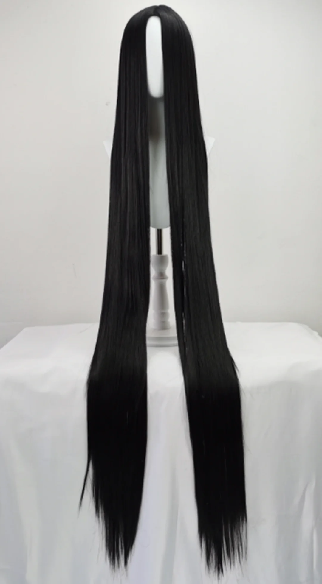 150cm Wig Extra-long Black and White Cosplay Center-parted Wig Anime 60 Inch Wig image 3