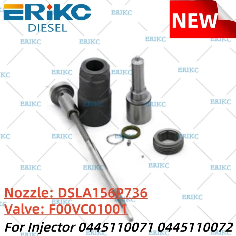 Diesel Fuel Injector Repair Kits Nozzle DSLA156P736 Valve F00VC01001 for MERCEDES-BENZ 0445110071 0445110072 0986435071
