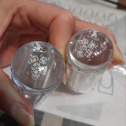 2pcs Clear Jelly Nail Stampers 2.8cm Crystal Clear Silicone Stamper&Scraper Polish Print Pattern Transfer Nail Stamping Tools%15