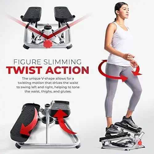 Geavanceerde Twist Stepper Machine Workout Cardio Mini Trap Master Klimmer Dijruimte Twist Stepper Weerstandsband W Optionele Fre