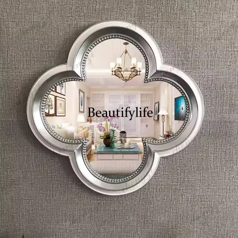 M138 TTT Retro Metal Personalised Mirror Modern Portable Small Makeup Bedroom Mirror Custom Desktop Specchio Trucco Bedroom
