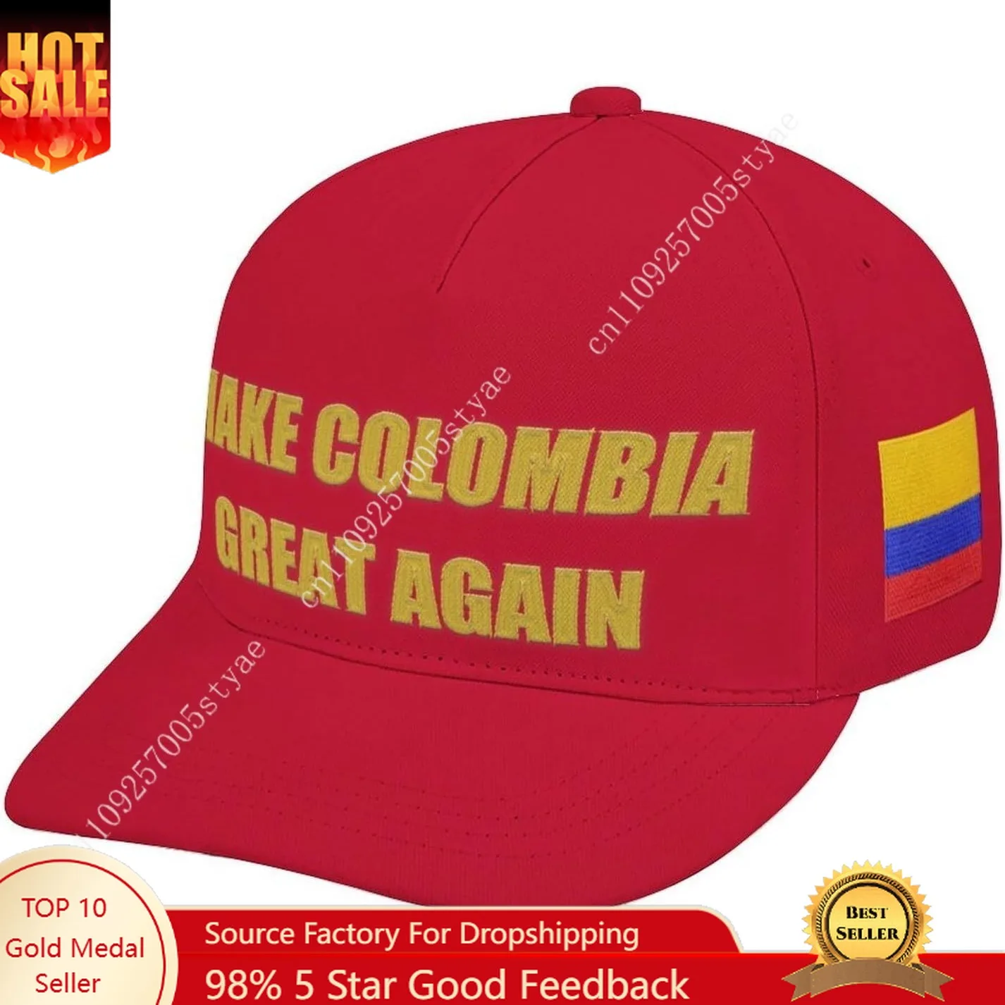 

Make Colombia Great Again Hats Mans Womans Embroidery Baseball Cap Fashion Embroidered Ballcap Patriotic Dad Hat Trucker Caps