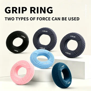 Silicone Hand Grip Strengthener 20-80LB Gripping Ring Finger Trainer Carpal Expander Muscle Finger Stretcher Relieve Wrist Pain