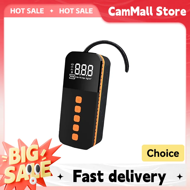 Cordless Tire Inflator Cordless Bike Pump With Digital Pressure Gauge Air Compressor Tire Inflator Air Pump Cordless Electric