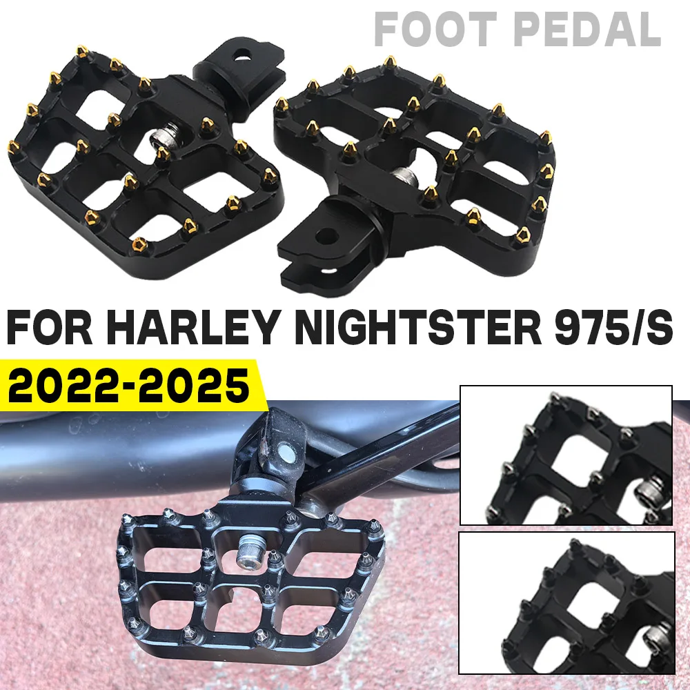 

Подножки для водителя для Harley Nightster 975S Nightster 975 2022-2025, подставки для ног для водителя мотоцикла, вращающиеся на 360° регулируемые подножки