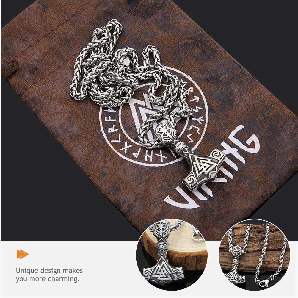 

Necklace Nordic Jewelry Men Necklaces for Pendant Male Mens Viking Men's