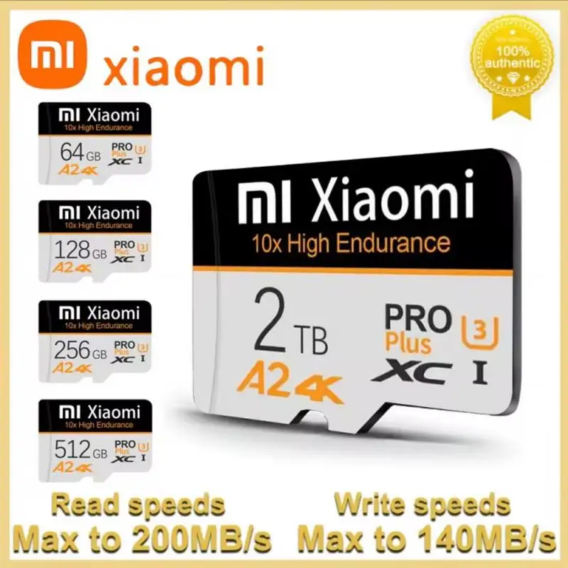 Xiaomi 2TB 1TB Micro TF/SD Card 512GB 256GB 128GB SD Memory Card Flash TF Card A2 Flash Memory For Camera/Dash Cam/Android Phone