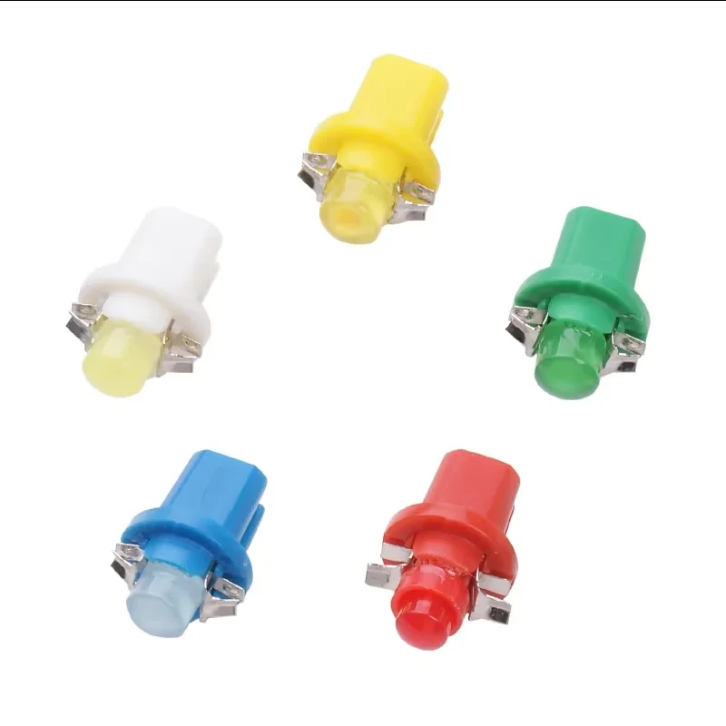 10/20/100pcs T5 B8.5D LED แดชบอร์ดรถหลอดไฟคําเตือนตัวบ่งชี้แผนที่ภายใน Instrument Light Dashboard สวิทช์โคมไฟ