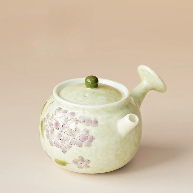 

Hand Drawn Flowers Side Handle Teapot Anti Scalding Teapot Tea Maker Lady Tea Set Filter Teapot Kungfu Tea Set Tea Ceremony