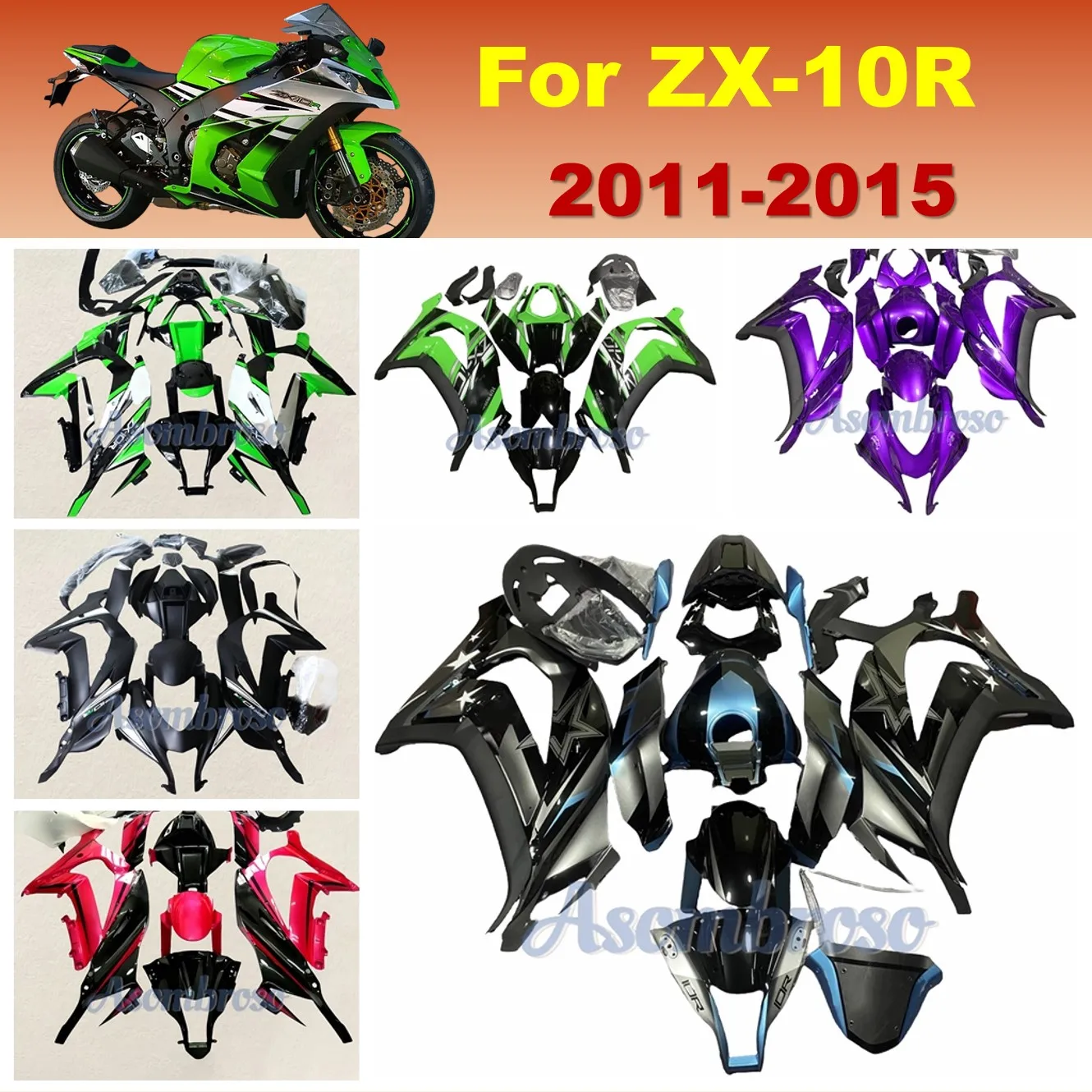 

Fit For ZX-10R 2011 2015 2012 2011 2013 2014 Full Fairing kit Motorcycle Fairings kits ZX 10R 11-15 ZX10R Custom Bodywrok