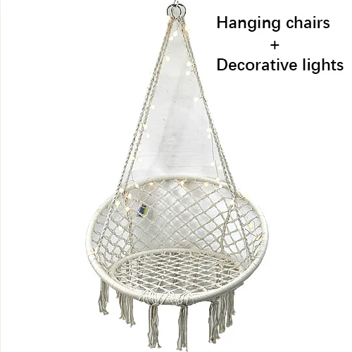 

Customizable Round Hammock Chair Adult Swinging Hanging Single Safety Chair Hamm Outdoor Indoor Dormitory Bedroom Yard