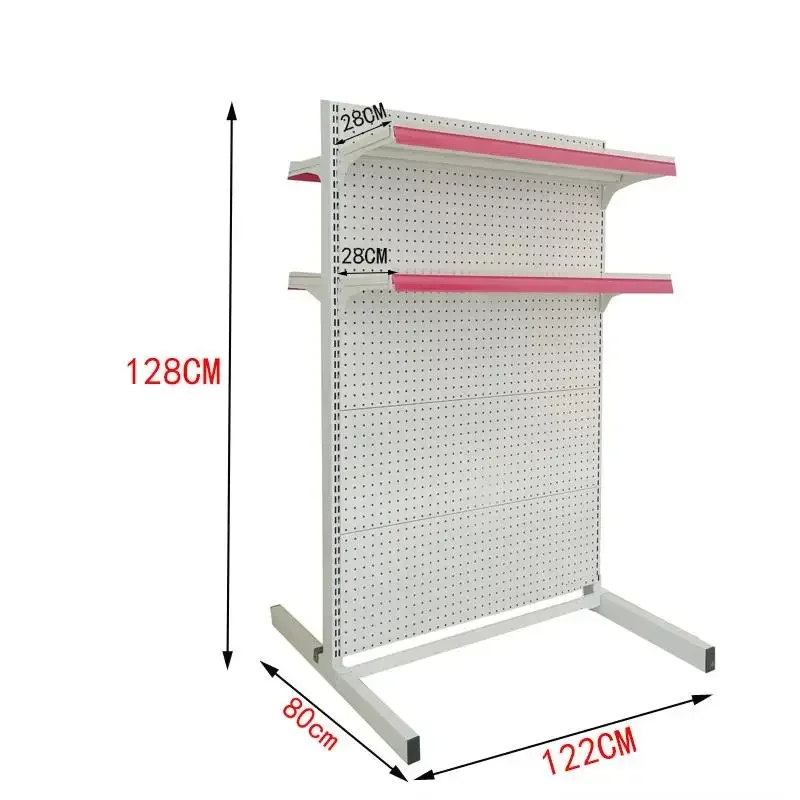 Double-sided refrigerator, shelf above supermarket shelf, convenience store, ice cream shelf, display rack