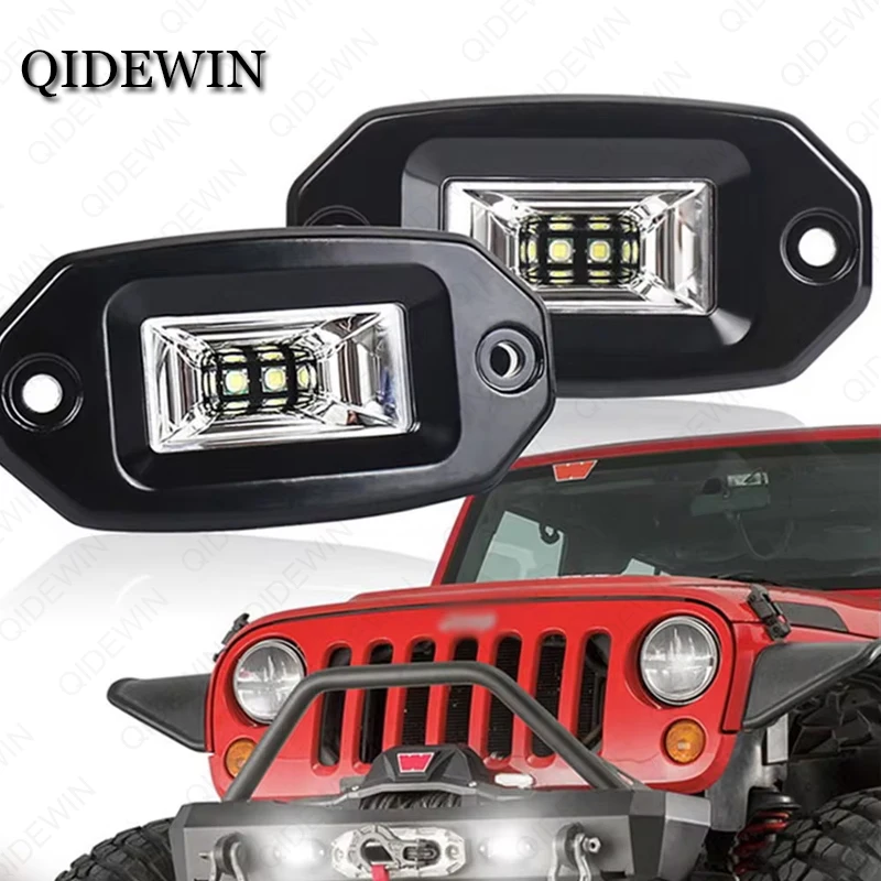 

20W 40W Flood Led Work Light Car Bar Flush Mount Led Pods Lights Auxiliary Driving for 4x4 Offroad UTV ATV SUV RV Auto 12V 24V