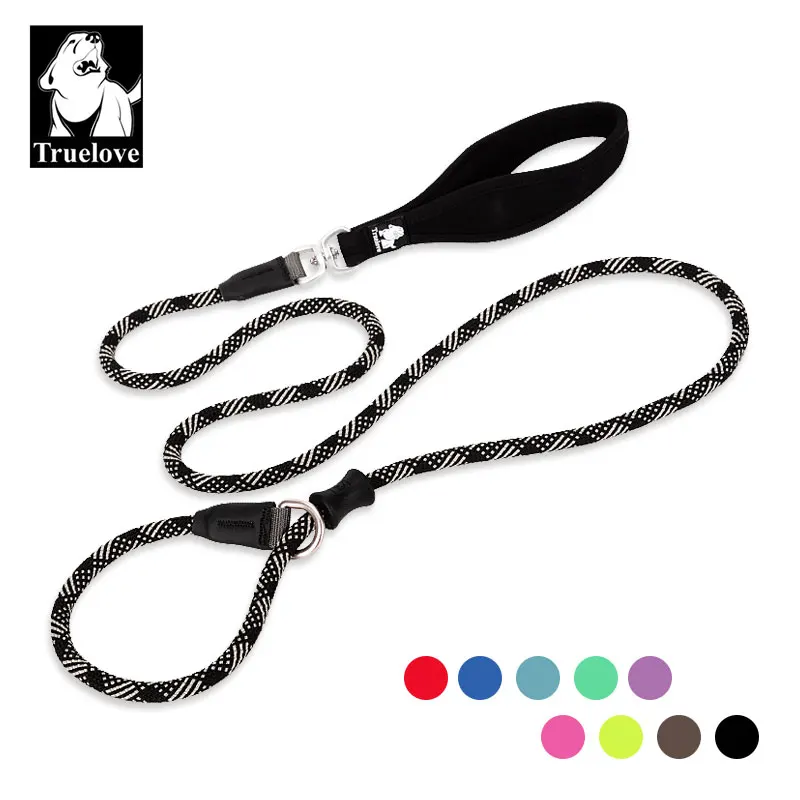 TRUELOVE No Pull Dog Leash Slip Rope Neck Pet slip Lead Nylon webbing Adjustment Tactical For Small Large Dogs Hunting Running