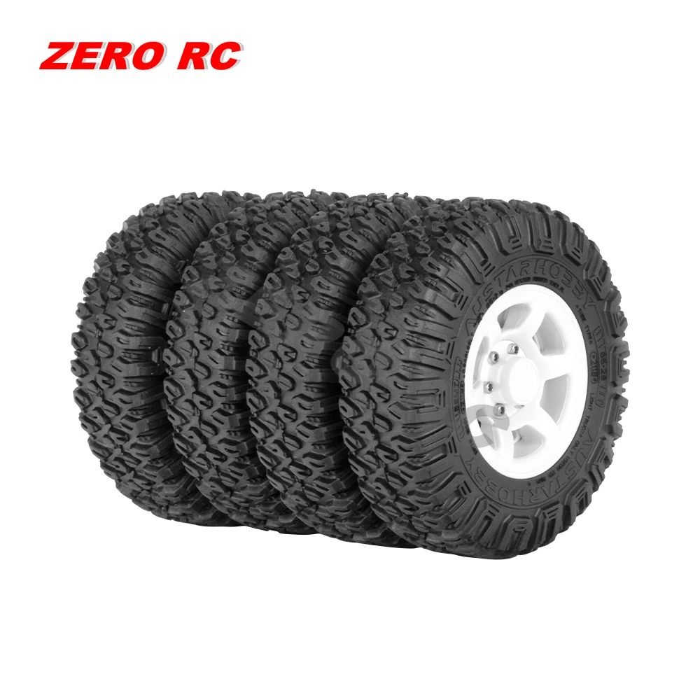 Rc車用タイヤ付きプラスチックビードロックホイール,1.55インチ,1/12