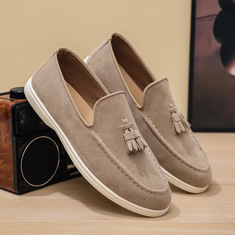 

Мужские новые сезонные модные лоферы на плоской подошве в стиле ретро с принтом, дышащие нескользящие повседневные туфли для вождения, удобные повседневные офисные туфли