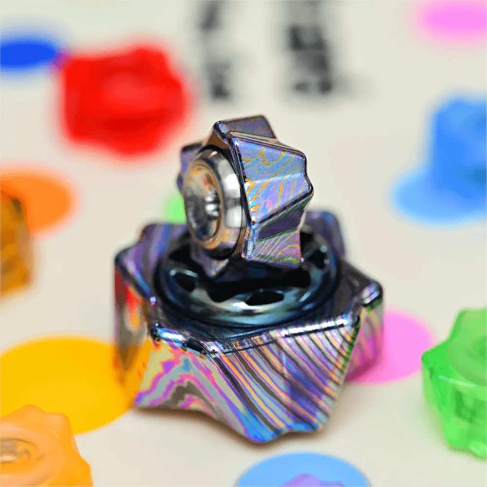 YOUBING EDC Mini Sakura Cake Fidget Spinner Push Feeling Multi-blade Fidget Spinner Anxiety Relief Gadgets Original Design