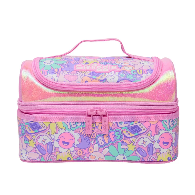 Australia Smiggle heiß verkaufter Original-Kinderrucksack, süßer Rucksack, Reisetasche, rosa Sonnenblume, große Schultasche, 40,6 cm