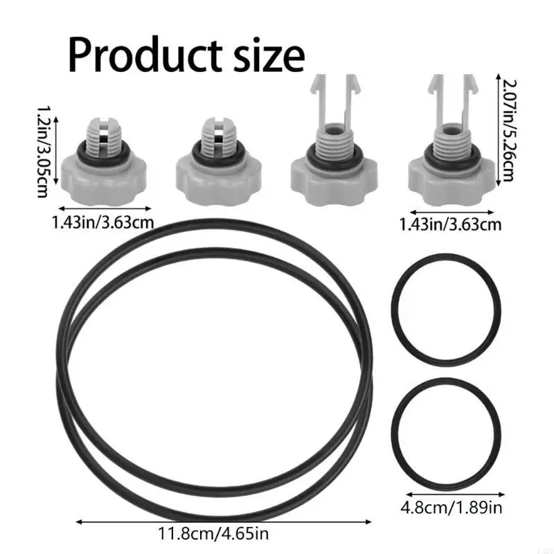 F92F Pup Repair Repair Pile Remplacement Filtre Pompe JOINTS VALVES PVC Texture Pièce secours Convient pour les