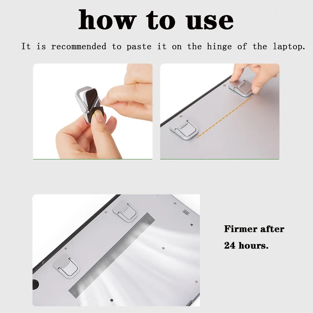 Mini Foldable Laptop Stand, Portable Computer Keyboard , Self-Adhesive Invisible Notebook Stand and Keyboard Lift for Desk image 5
