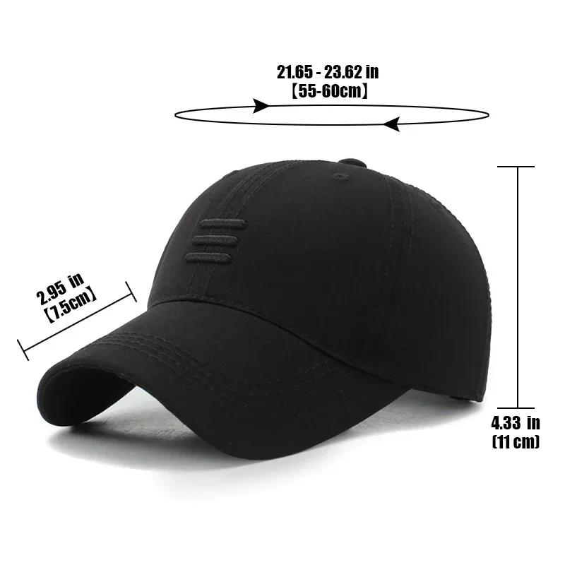 4 Colors Soft Top Baseball Cap Outdoor Casual Sport Cotton Snapback Hats For Men and Women Three Bars Dad Hat Design