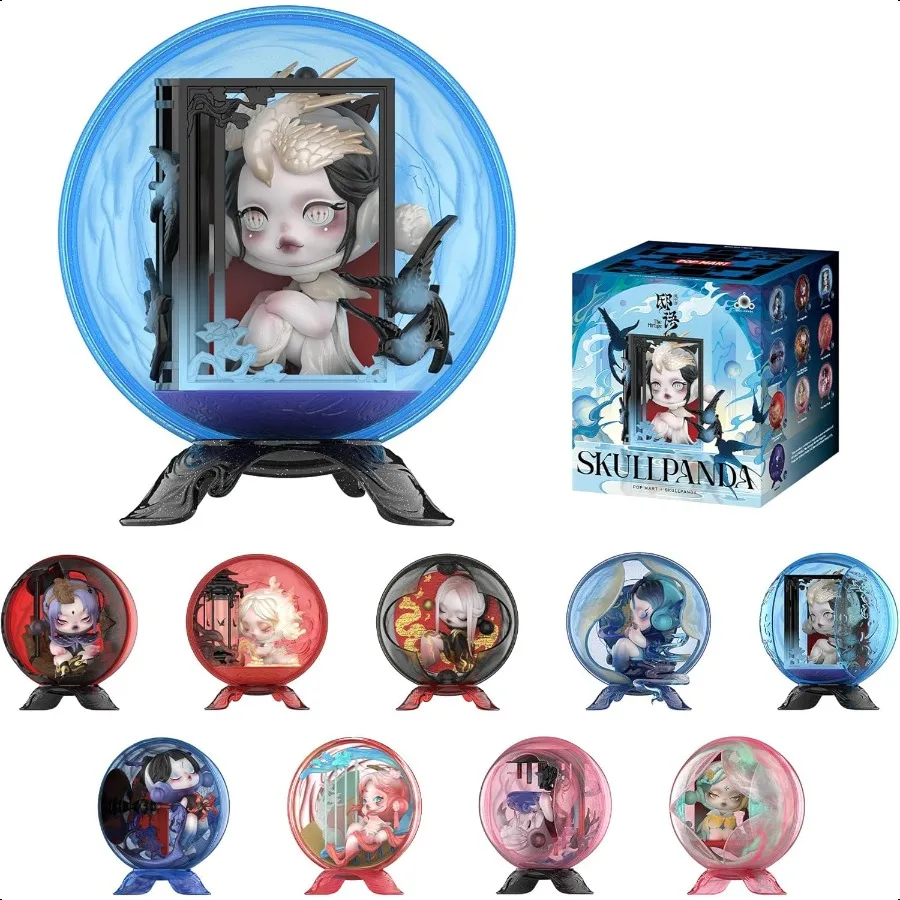 

SKULLPANDA Фигурки серии The Mirage Фигурки слепых коробок Случайный дизайн Таинственные игрушки для современного домашнего декора Коллекционный набор игрушек для