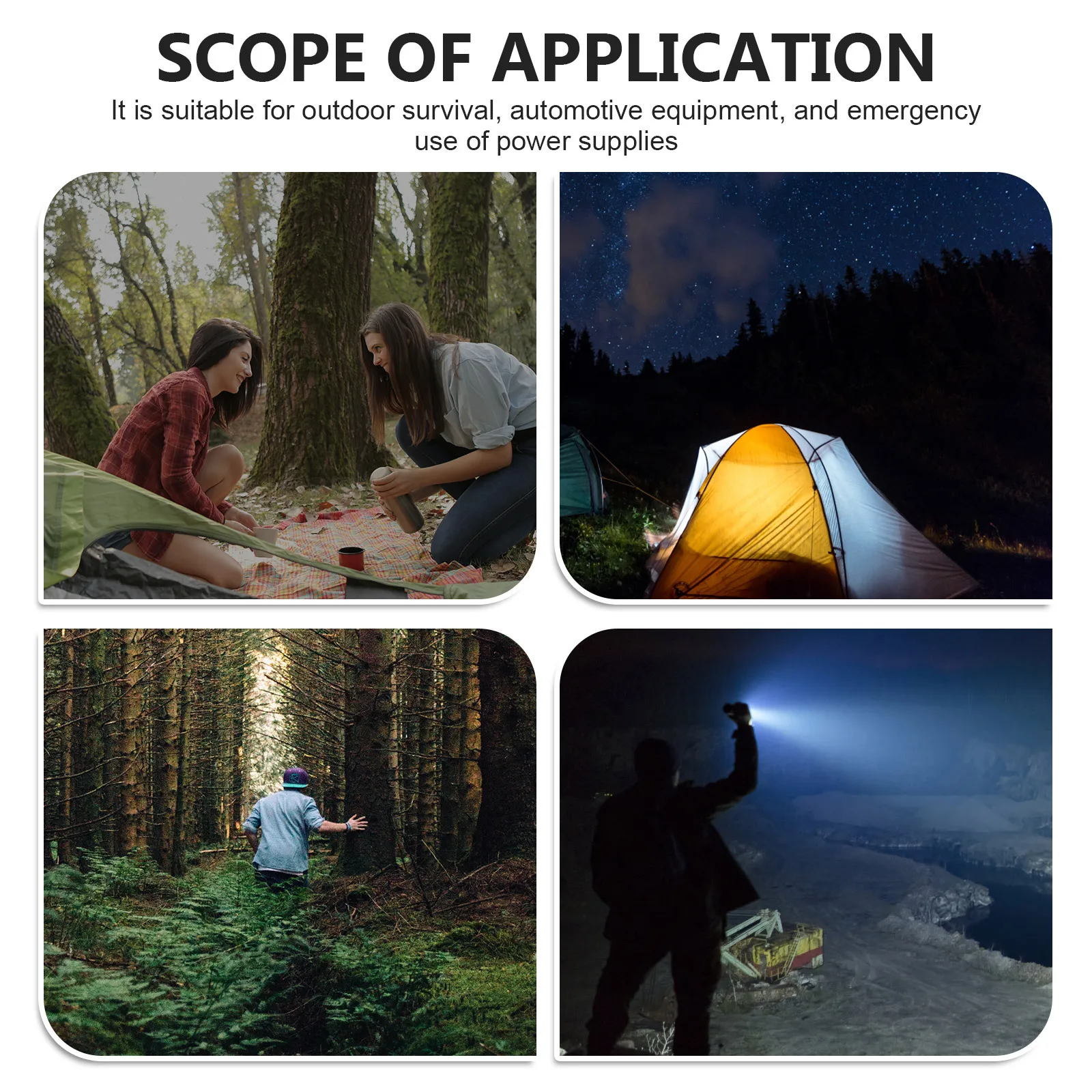 1 مجموعة قابلة للشحن عالية الطاقة مصباح يدوي دائم Ipx4 مقاوم للماء مشرق Led الشعلة للتخييم في الهواء الطلق مصباح محمول في حالات الطوارئ #6