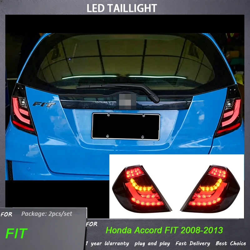 

Styling LED Tail Lights for Honda Fit 2008-2013 new style led DRL Car Taillights Assembly Signal Auto Accessories Modified Lamp