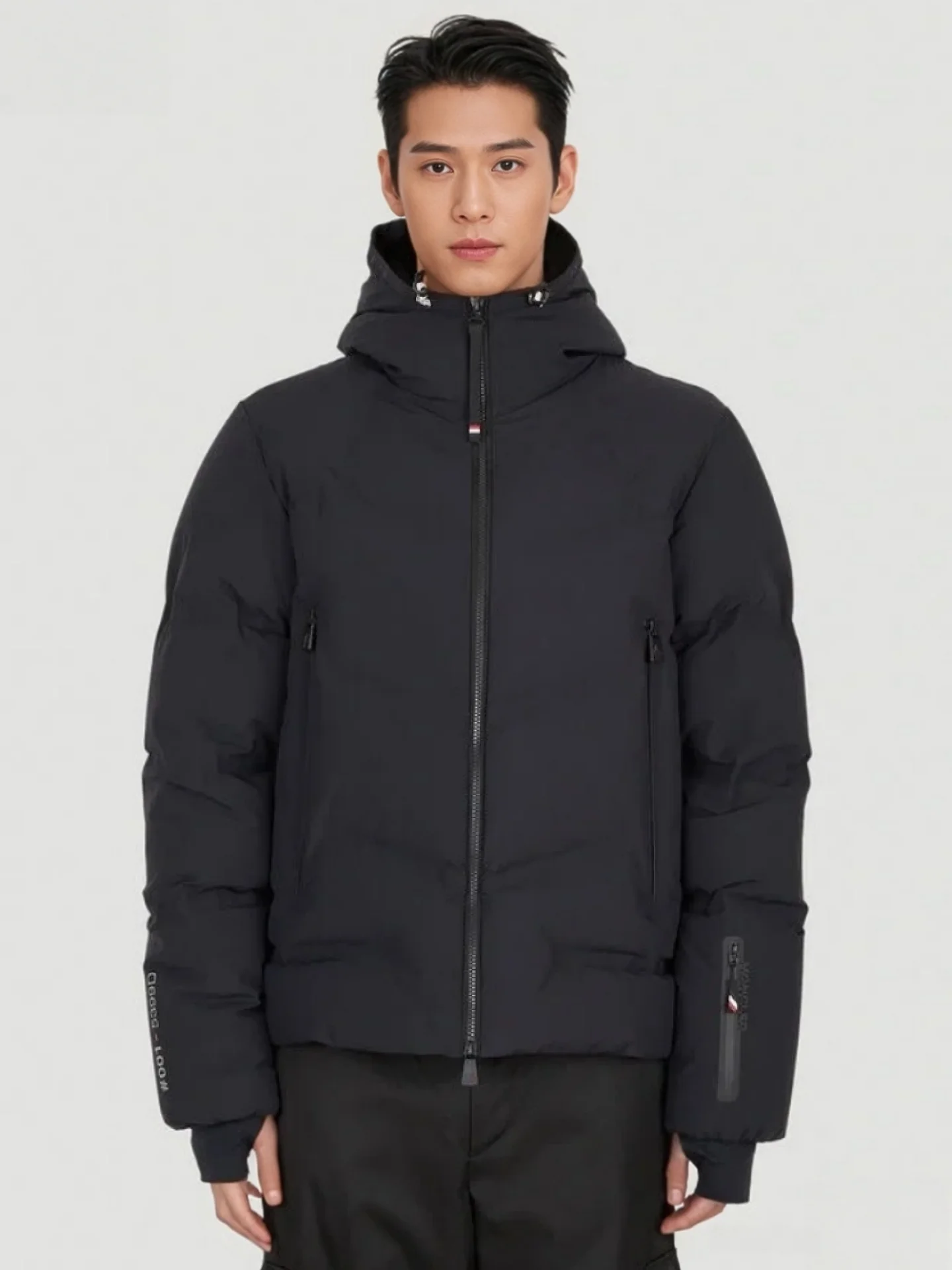 

Professional Casual Hooded Outdoor Mountain Skiing Goose down Jacket Men's High Quality Lightweight Windproof Waterproof