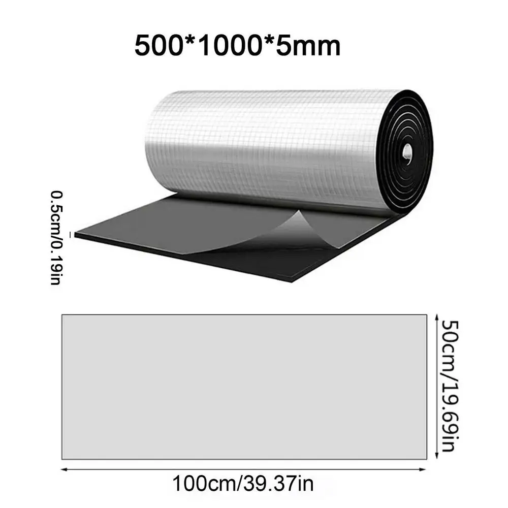 Zelfklevende aluminiumfolie isolatierol, hittebestendig, geluidsisolerend en geluidsreducerend voor auto, camper, schuimvloer, dak, pijpisolatie