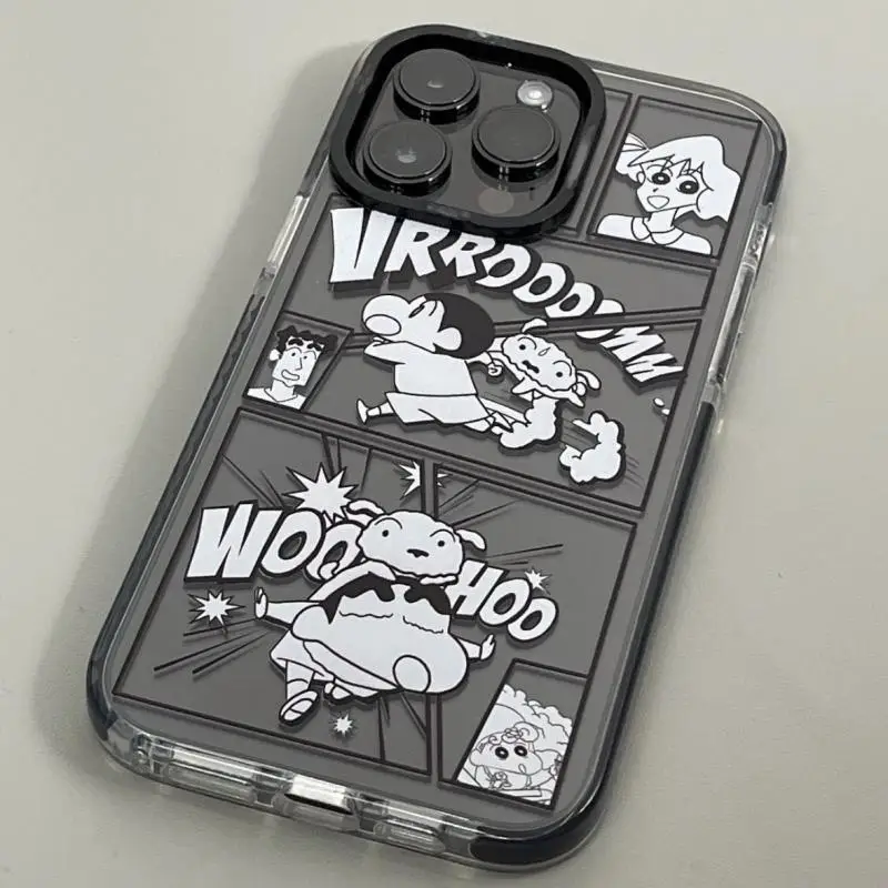 New Kawaii Cute Crayon Shin-Chan Phone Case Apple 14 Phone Case 13Promax New Iphone 14 Soft Shell Cute Girl Birthday Gift