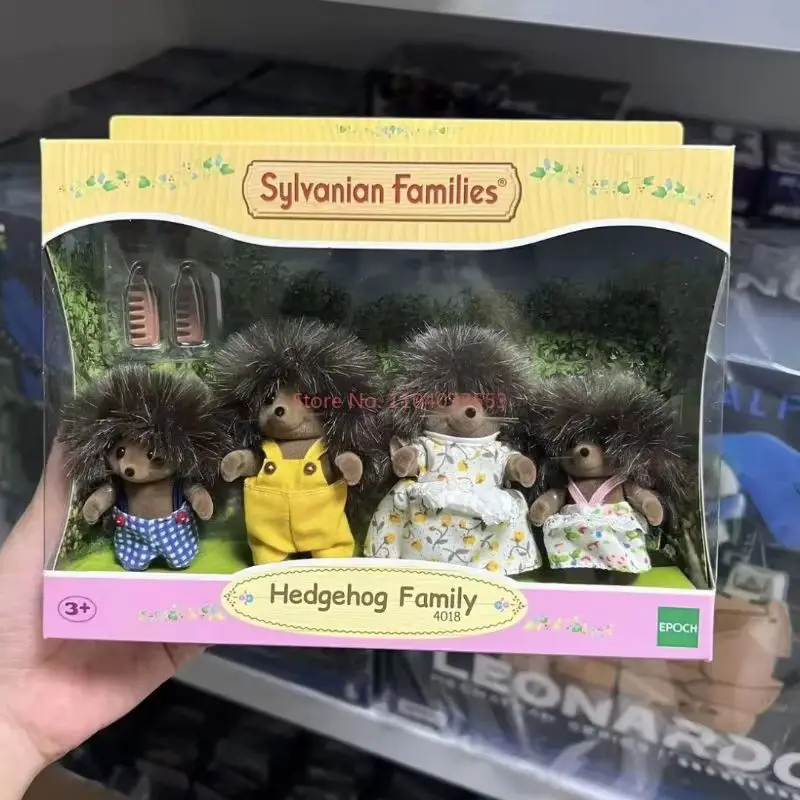 Hot Toys Sylvanian Families Hedgehog Family Anime Figures Good Friend From Kindergarten Toy Cute Birthday Gift Simulation Toys