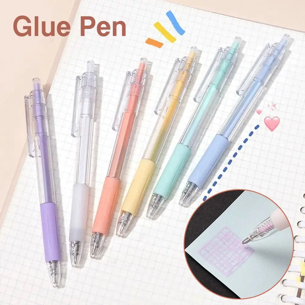 Pen Shape Glue Pen High Viscosity Quick-Drying Dispensing Pen Candy Color Large-capacity Double Sided Adhesive Stationery