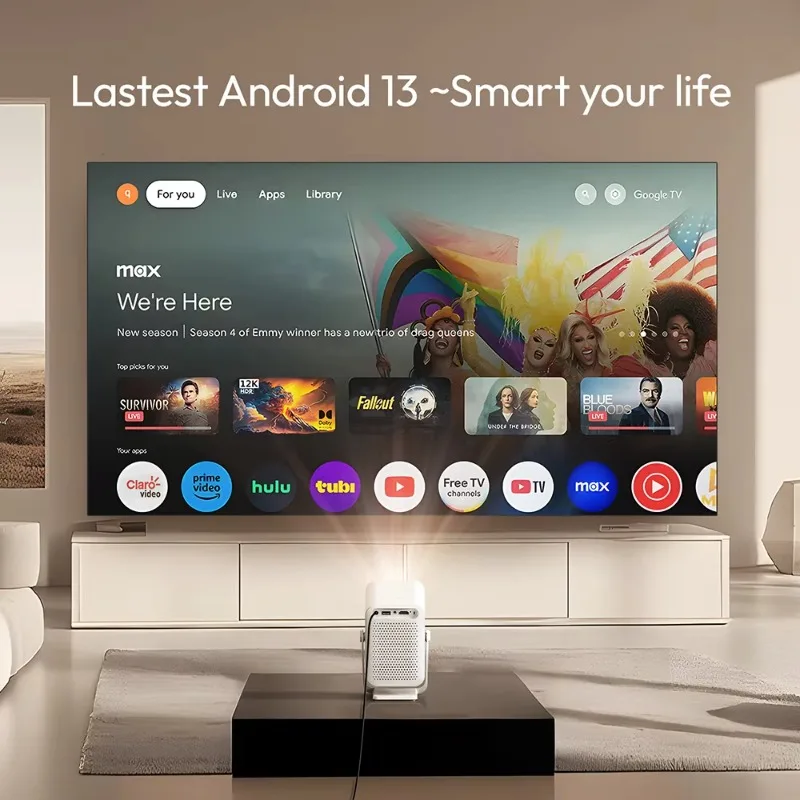 BYINTEK A15 HY320 Pro 4K Video Projector Adjustable Stand Proyector HY350 LCD Mini Portable 160 ANSI Speaker Projector For Home