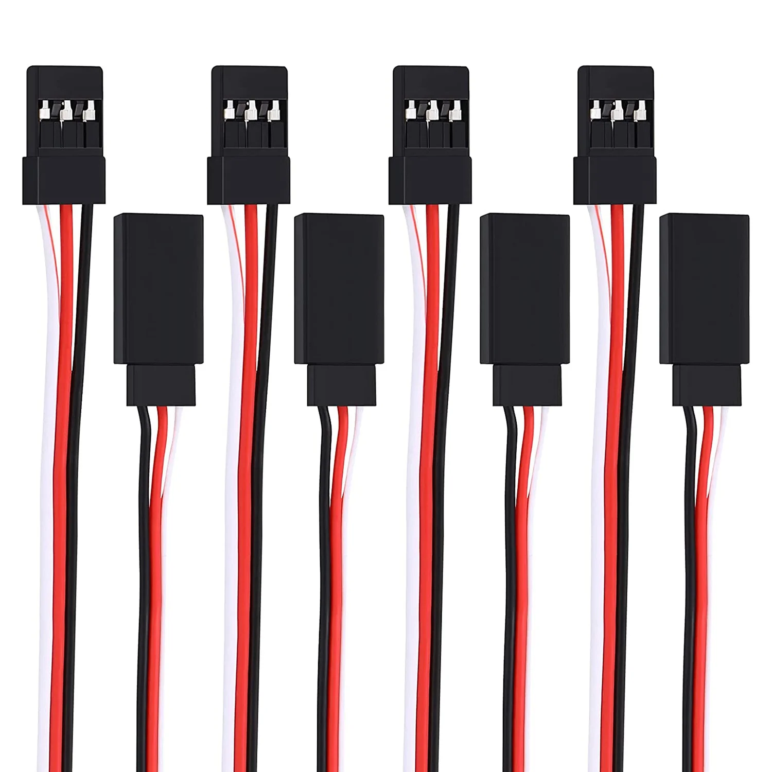 ABUM-15 Pieces Servo Wire Model Aircraft Extension Line Servo Extension Male To Female Cable (11.8 Inch)