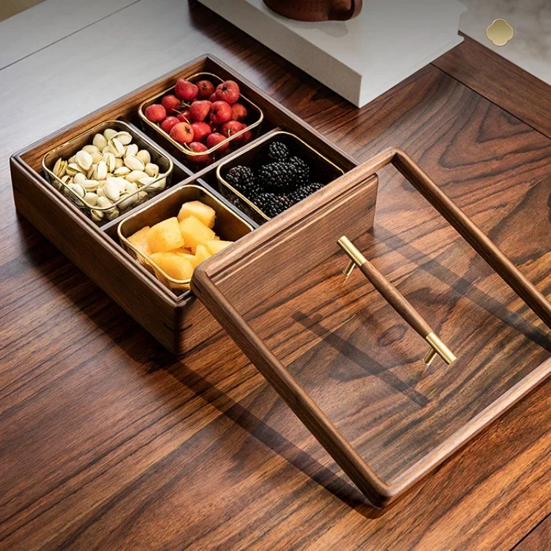 

Solid wood, Chinese nuts, dried fruits, storage box, living room, household coffee table, fruit plate, dining room, candy