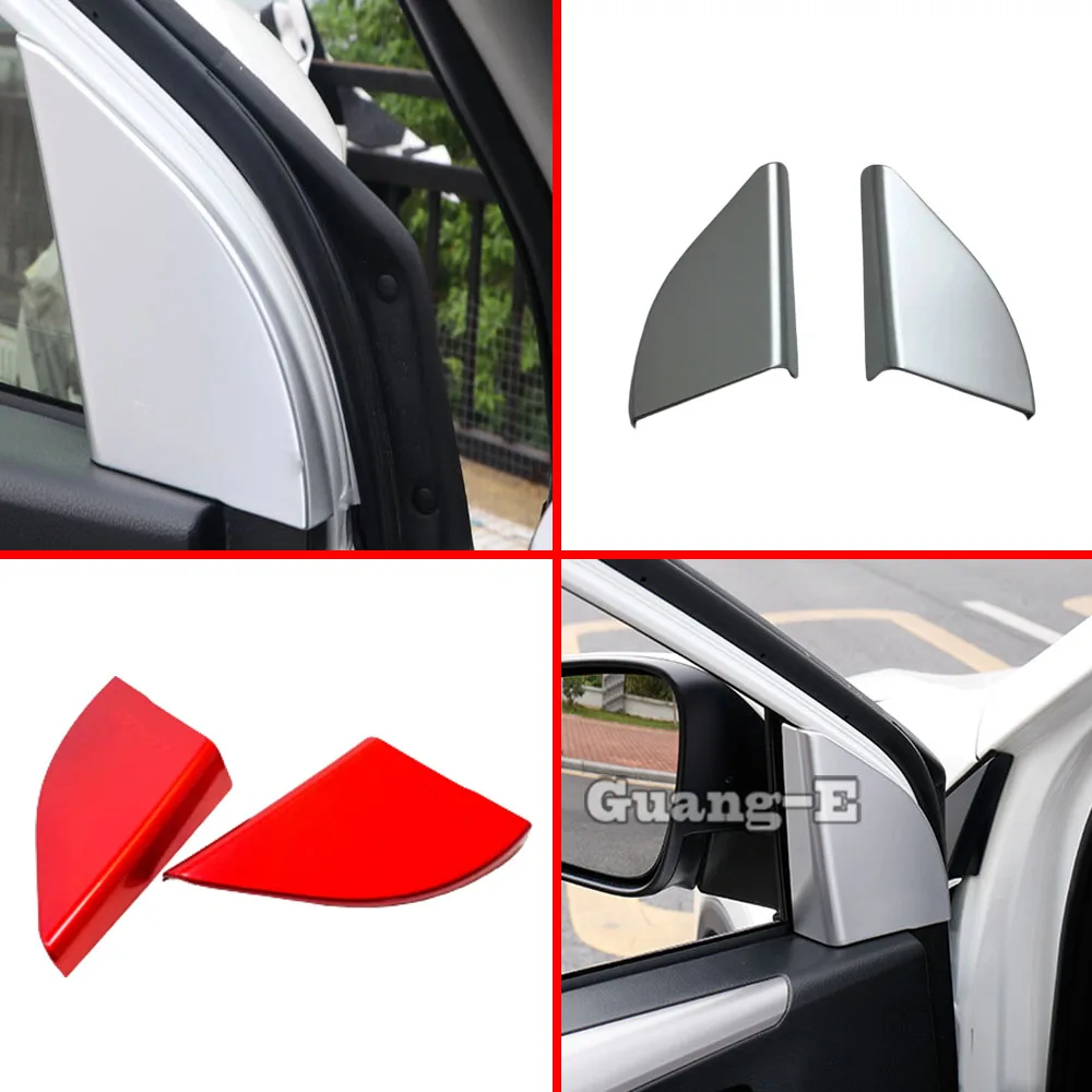 ABS Plastic Stick Column Audio Speak Cover Window Windshield Side Triangle Trim 2pcs For Toyota RAV4 2014 2015 2016 2017 2018