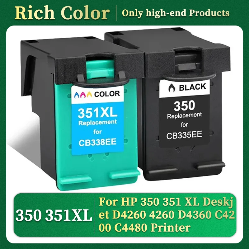 350 351XL Compatible Remanufactured Ink Cartridge Replacement For HP 350 351 XL For HP350 Deskjet D4260 4260 D4360 C4200 C4480