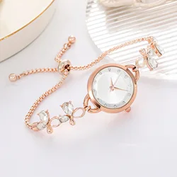 2024 New Simple Women's Butterfly Bracelet Watch Fashion Quartz Wristwatches Watch for Women Reloj Mujer Elegante Zegarek Damski