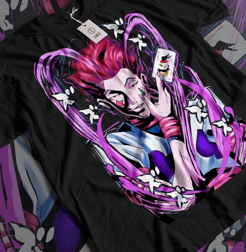 Camiseta Cómoda y Casual de Algodón con Diseño de Hunter X Hunter, Hisoka, Nueva Camiseta de Verano 2026 para Hombre