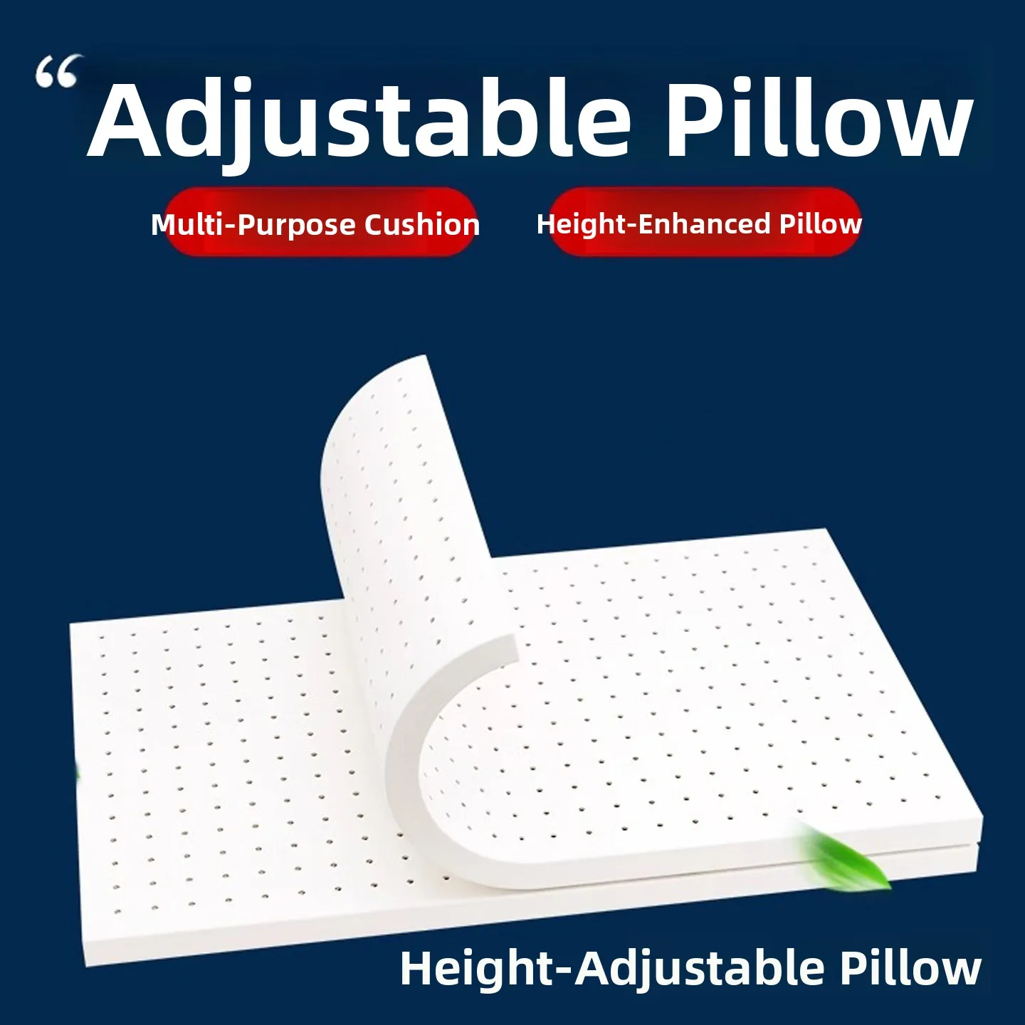 Thickened Latex Pillow Adjustable Height Rubber Silicon Nap Pillow 2cm 3cm Core Low Pillow Rectangular Shape Adult Use