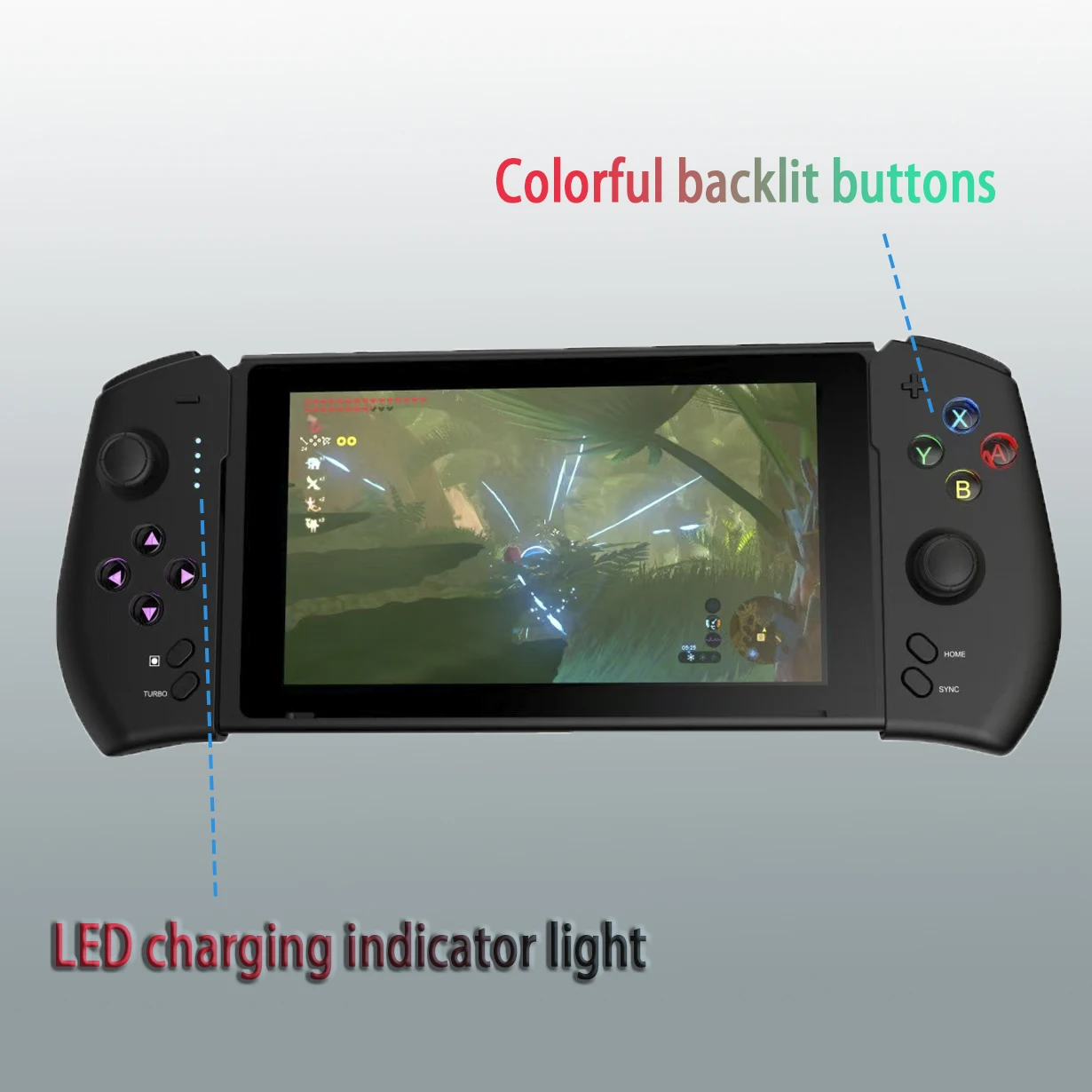 Wireless Bluetooth Controller for Switch / Switch OLED Consoles – with Vibration, Motion Sensing & Turbo Functions