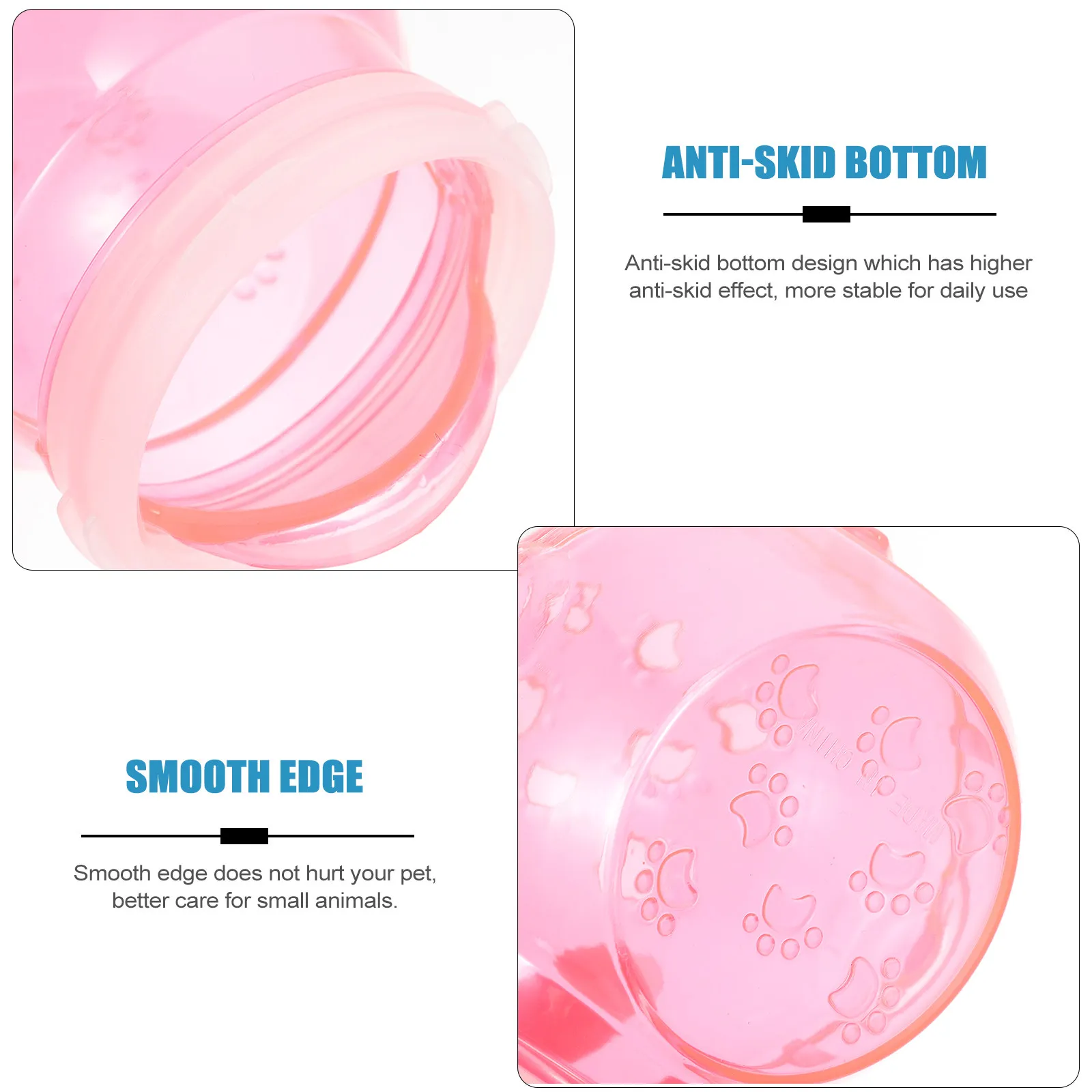 2Pcs Compact Hamster Bathing Basin ABS Pet Sand Bath Tub with Anti-Skid Bottom Smooth Edges Cage External Bathtub for Small Pets