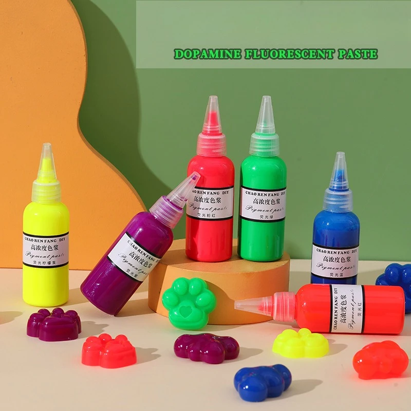 12 Colors 50g High Concentration Oily Solid Color Fluorescent Paste Epoxy Resin AB Glue UV Glue Pigment Coloring Material