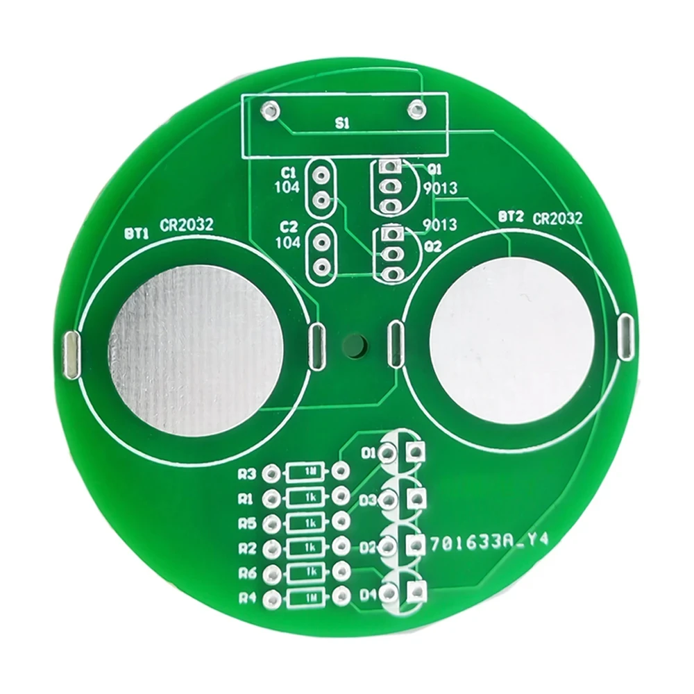 LED Desktop Gyroscope DIY Electronics Kit PCB Circuit Board Soldering Practice Project With CR2032 Battery