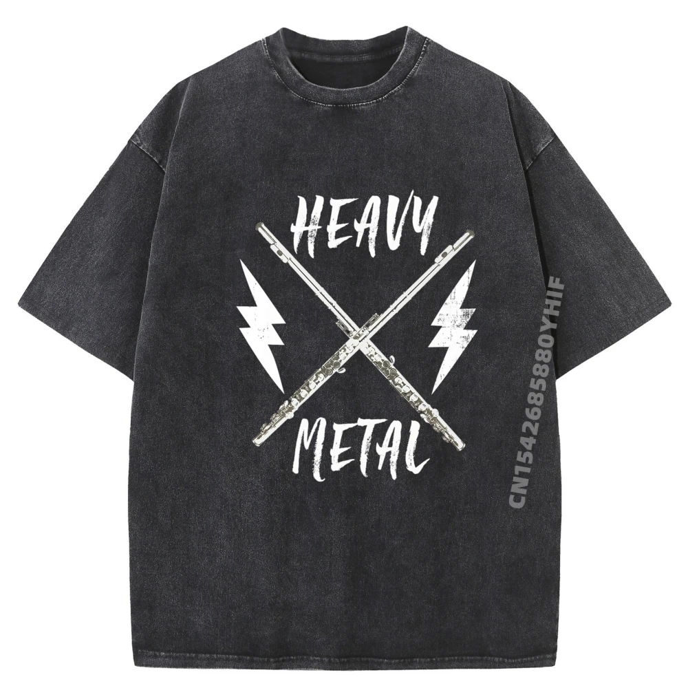 

Latest Printed Tees Flute Musician Instrument Funny Shirt Oversize Man Classic Washed Shirt Mens Graphic Clothes