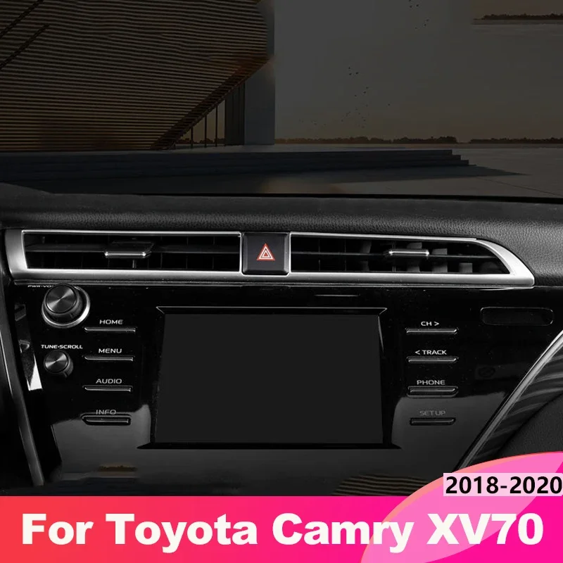 For Toyota Camry 70 XV70 2018 2019 2020 Hybrid Car Central Control Air Conditioning Vent Outlet Trim Cover Interior Accessories